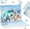 3D Popup Christmas Holiday Greeting Card with Music and Lights, Snowman Let It Snow Scene Design, Handmade - Includes Blank Note Card, Mailing Envelope - Plays Holiday Music